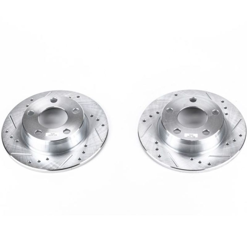 PSB Evolution Drill/Slot Rotor - Power Stop 98-04 Audi A6 Quattro Rear Evolution Drilled & Slotted Rotors - Pair