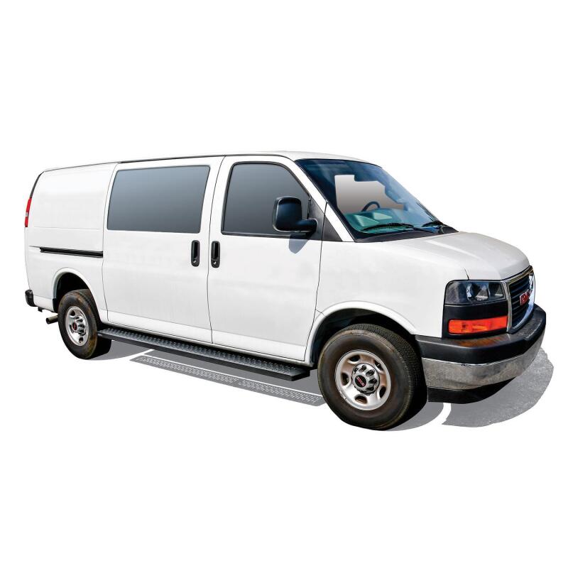 WES Running Boards - Grate - Westin Ford Transit Van 150/250/350 (46in Driver & 97in. Pass) Grate Steps Running Boards - Tex. Blk