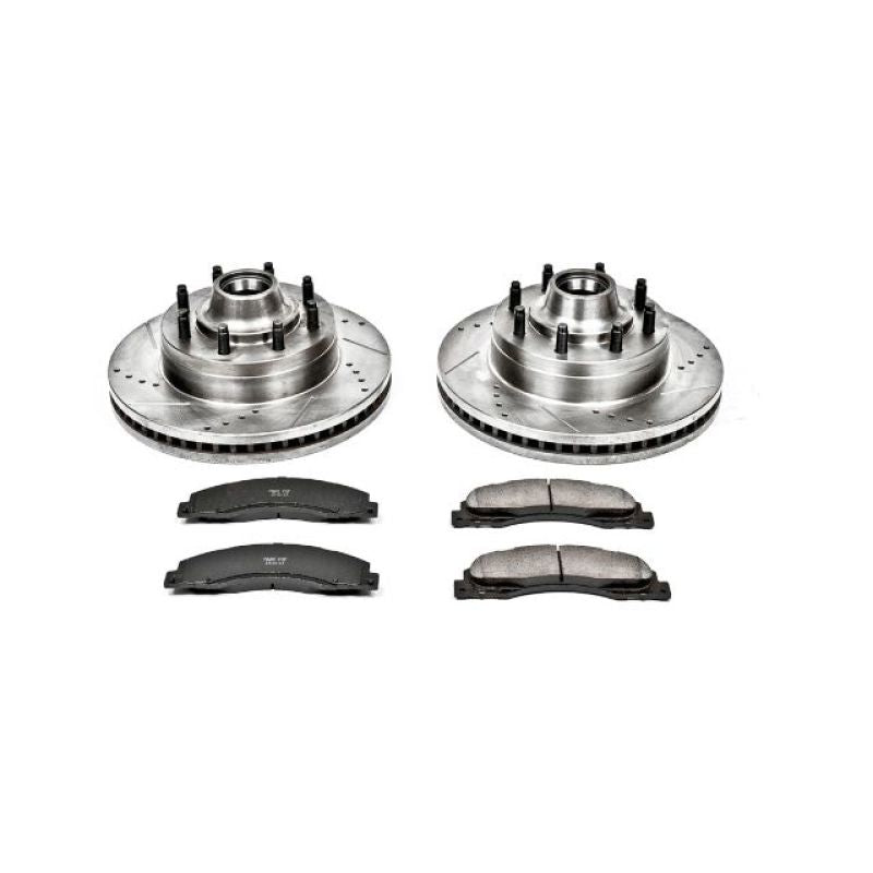 PSB Evolution Drill/Slot Rotor - Power Stop 17-18 Ford E-450 Super Duty Front Z23 Evolution Brake Kit