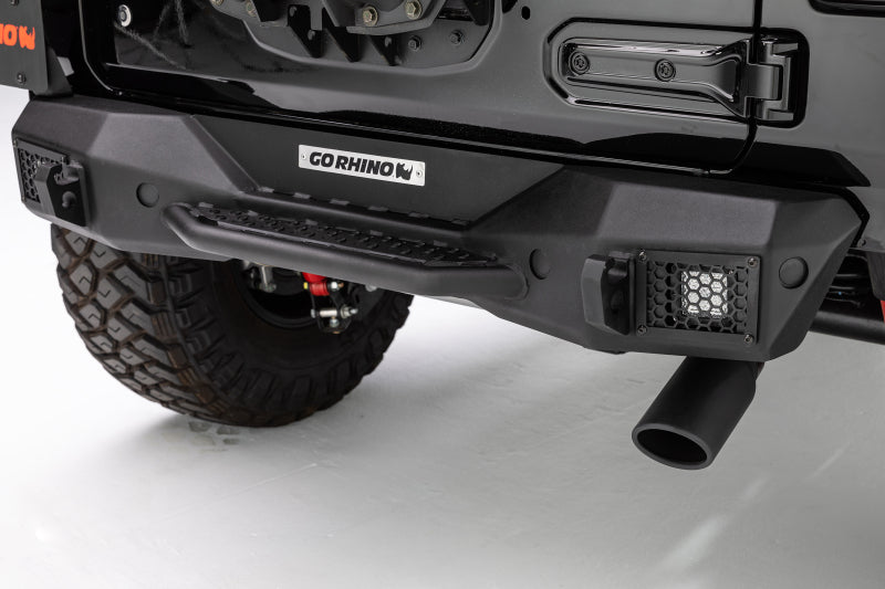 GOR Rockline Bumper - Go Rhino 18-20 Jeep Wrangler JL/JLU Rockline Rear Stubby Bumper