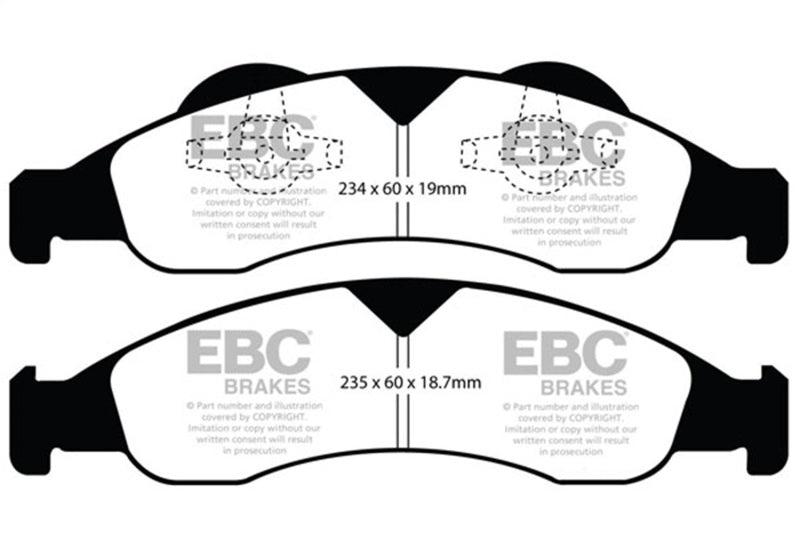 EBC Ultimax2 Brake Pad Sets - EBC 07-09 Ford Expedition 5.4 2WD Ultimax2 Front Brake Pads