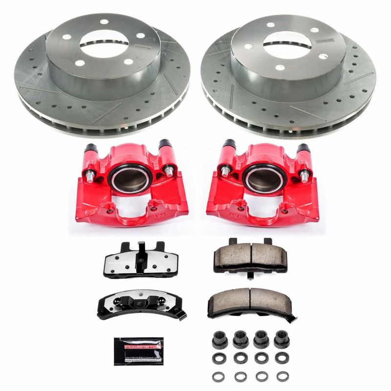 PSB Z36 Truck & Tow Kit w/Cals - Power Stop 90-02 Chevrolet Astro Front Z36 Truck & Tow Brake Kit w/Calipers