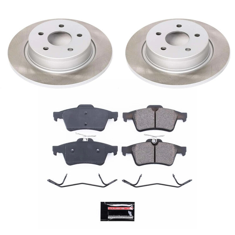 PSB Semi-Coated Rotor Kits - Power Stop 14-18 Ford Transit Connect Rear Semi-Coated Rotor Kit