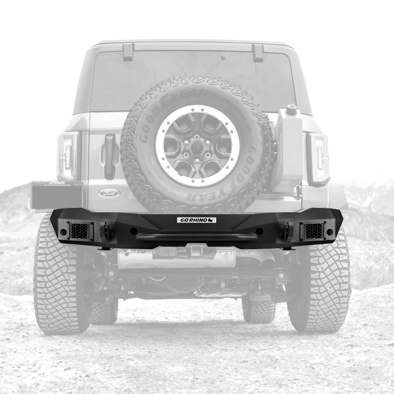 GOR Rockline Bumper - Go Rhino 21-24 Ford Bronco 2/4dr (Excl. Sport) Rockline Rear Full Width Bumper