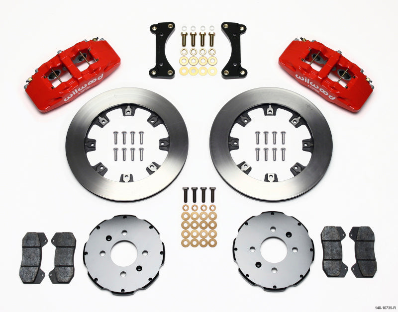 WIL Dynapro Brake Kit - Wilwood Dynapro 6 Front Hat Kit 12.19in Red 94-01 Honda/Acura w/262mm Disc