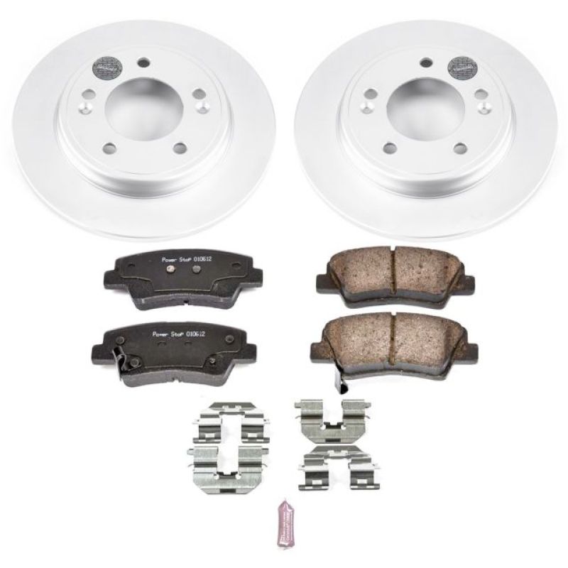 PSB Z17 Evolution Coated Kit - Power Stop 17-19 Hyundai Elantra Rear Z17 Evolution Geomet Coated Brake Kit