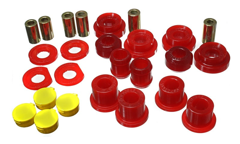 ES Trailing Arm Bush - Red - Energy Suspension 06-11 Honda Civic Red Rear Lower Trailing Arm and Lower Knuckle Bushing Set