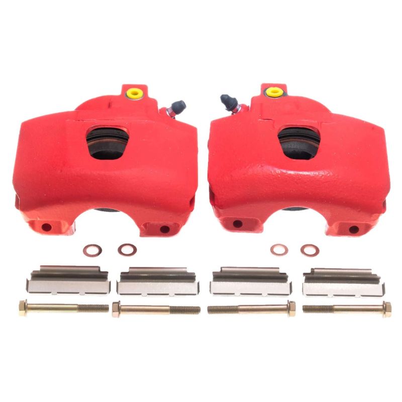 PSB Red Calipers - Power Stop 94-96 Ford Bronco Front Red Calipers - Pair