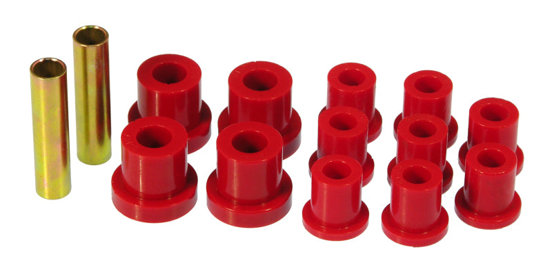 PRO Spring/Shackle Bush- Red - Prothane 54-62 Chevy Corvette Rear Leaf Spring Bushings - Red