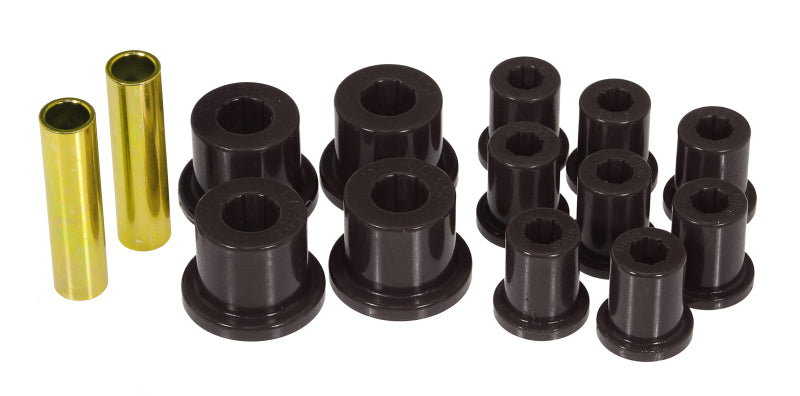 PRO Spring/Shackle Bush- Blk - Prothane 76-86 Jeep CJ5/CJ7 Rear Spring & Shackle Bushings - Black