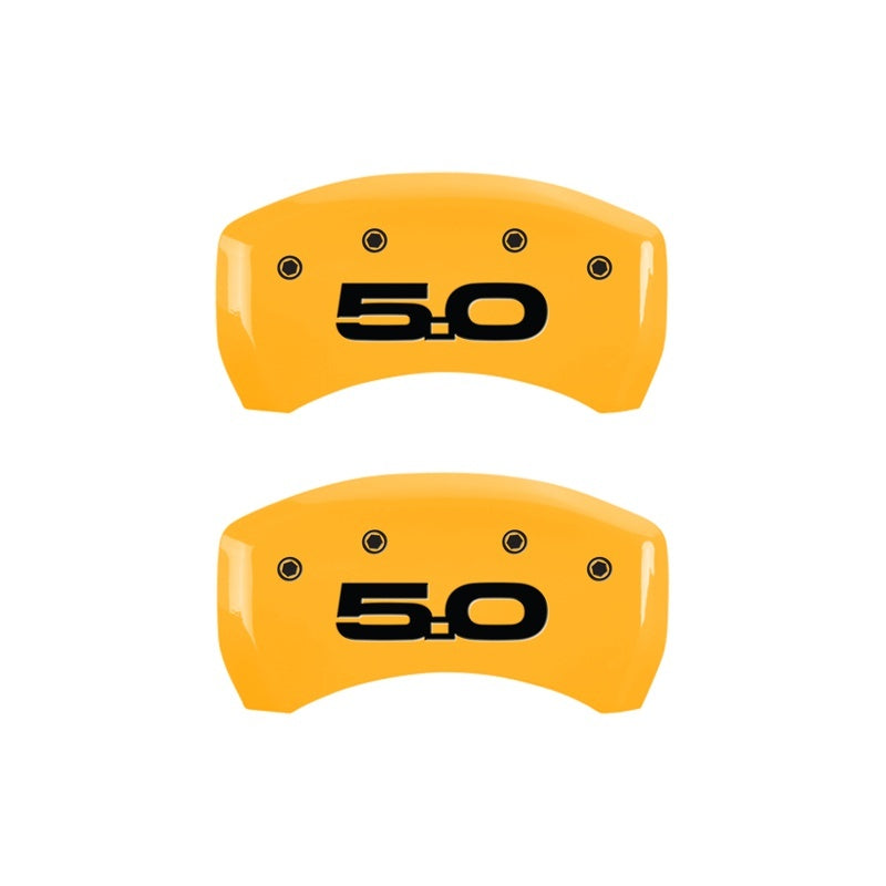 MGP Caliper Covers 2 Logo - MGP Rear set 2 Caliper Covers Engraved Rear 2015/50 Yellow finish black ch
