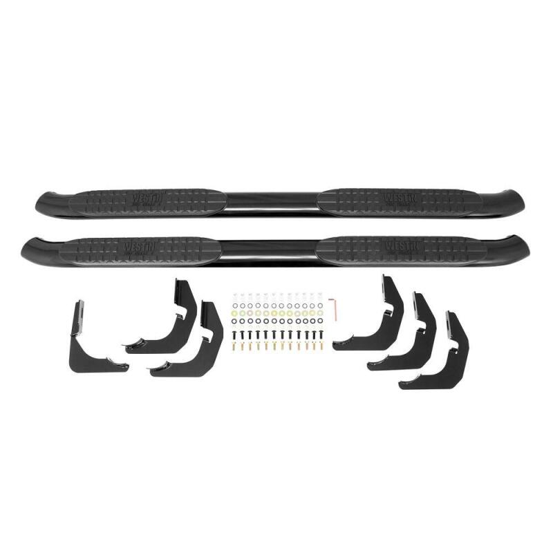WES Nerf Bars - PRO TRAXX 4 - Westin 2005-2018 Toyota Tacoma Double Cab PRO TRAXX 4 Oval Nerf Step Bars - Black