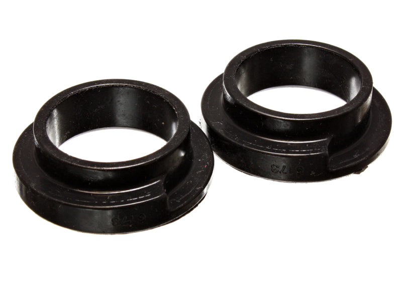 ES Spring Isolators - Black - Energy Suspension Universal 2 1/8in ID 2 1/2in OD 5/8in H Black Coil Spring Isolators (2 per set)