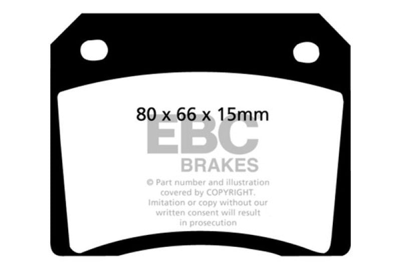 EBC Yellowstuff Brake Pad Sets - EBC 67-74 Ac 428 7.0 Yellowstuff Rear Brake Pads