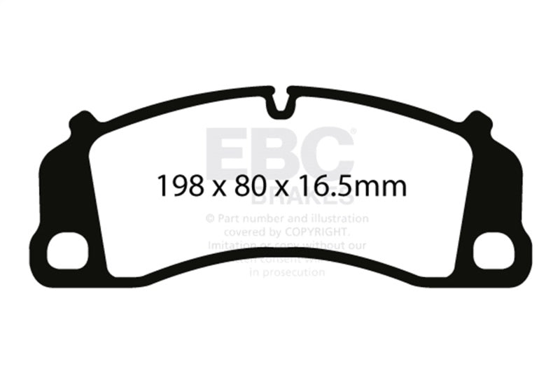 EBC Redstuff Brake Pad Sets - EBC 2016+ Porsche 911 (991/992) Carrera S 3.0TT (Cast Iron Rotor Only) Redstuff Front Brake Pads