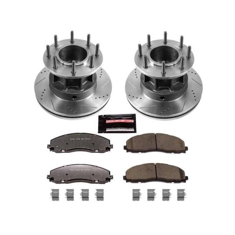 PSB Evolution Drill/Slot Rotor - Power Stop 13-16 Ford F-350 Super Duty Front Z36 Truck & Tow Brake Kit