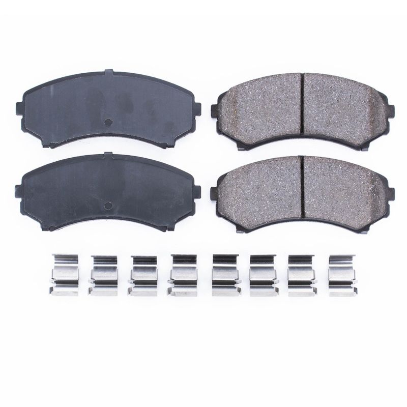 PSB Z17 Evolution Brake Pads - Power Stop 2002 Honda Passport Front Z17 Evolution Ceramic Brake Pads w/Hardware