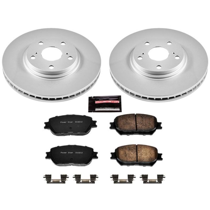 PSB Z17 Evolution Coated Kit - Power Stop 02-04 Toyota Camry Front Z17 Evolution Geomet Coated Brake Kit