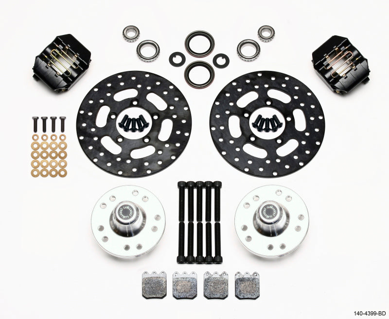 WIL Dynalite Brake Kit - Wilwood Dynalite Single Front Drag Kit Drilled Rotor Chassis Eng. Strut