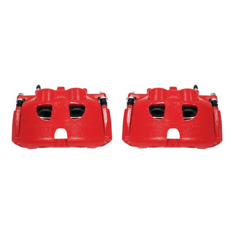 PSB Red Calipers - Power Stop 10-17 Ford Expedition Front Red Calipers w/Brackets - Pair