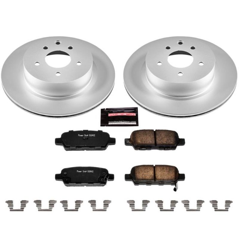 PSB Z17 Evolution Coated Kit - Power Stop 08-12 Infiniti EX35 Rear Z17 Evolution Geomet Coated Brake Kit