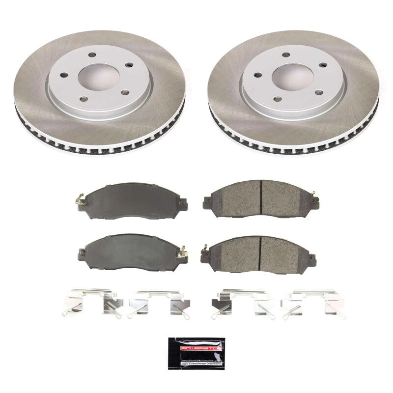 PSB Semi-Coated Rotor Kits - Power Stop 18-24 Nissan LEAF Front Semi-Coated Rotor Kit
