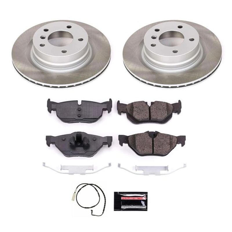 PSB Semi-Coated Rotor Kits - Power Stop 07-10 BMW 328i Rear Semi-Coated Rotor Kit