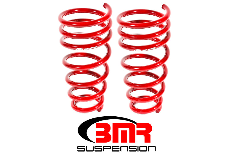 BMR Lowering Springs - BMR 10-15 5th Gen Camaro V6 Rear Lowering Springs - Red