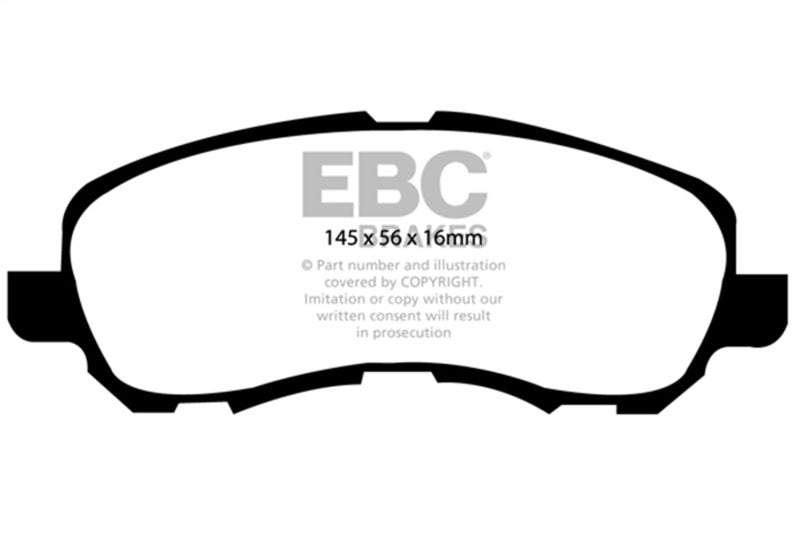 EBC Yellowstuff Brake Pad Sets - EBC 11-14 Chrysler 200 2.4 Yellowstuff Front Brake Pads