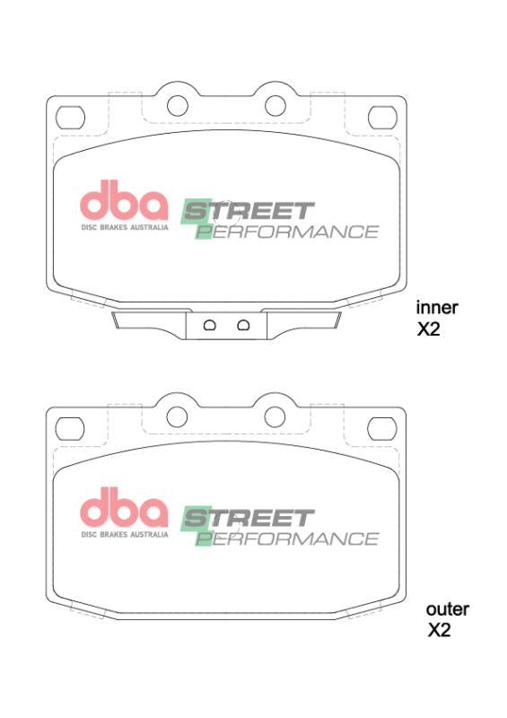 DBA SP Performance Brake Pads - DBA 86-95 Mazda RX-7 (5 Lug) SP Performance Front Brake Pads