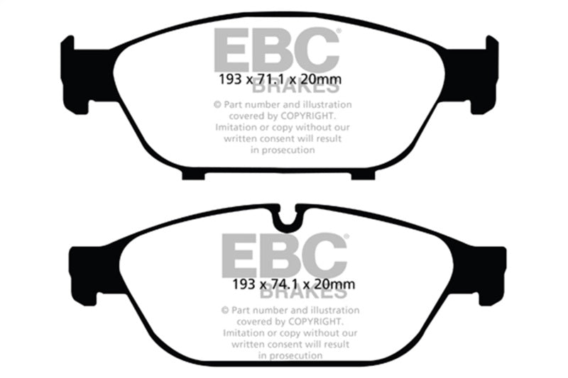 EBC Yellowstuff Brake Pad Sets - EBC 12+ Audi A6 Quattro 3.0 Supercharged Yellowstuff Front Brake Pads