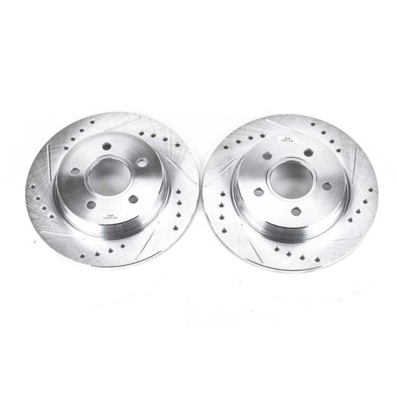 PSB Evolution Drill/Slot Rotor - Power Stop 12-18 Ford Focus Rear Evolution Drilled & Slotted Rotors - Pair