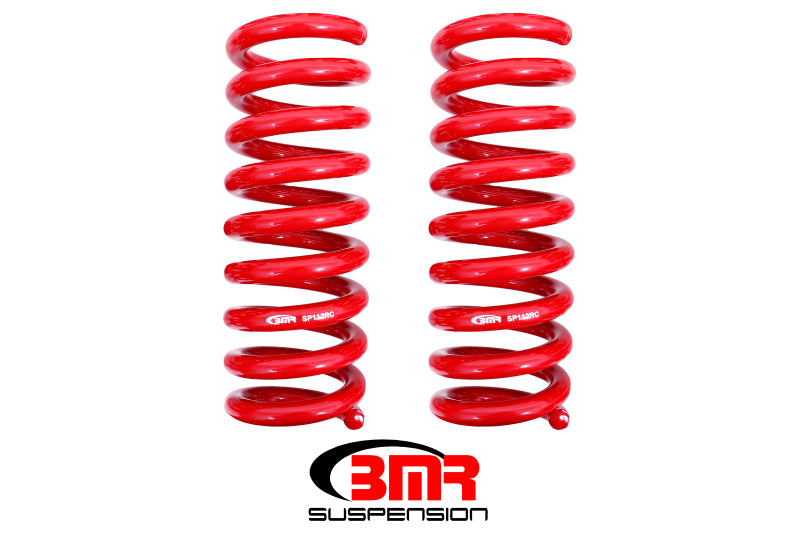 BMR Lowering Springs - BMR 08-18 Dodge Challenger Rear Lowering Springs 1.25in Drop Performance Version - Red