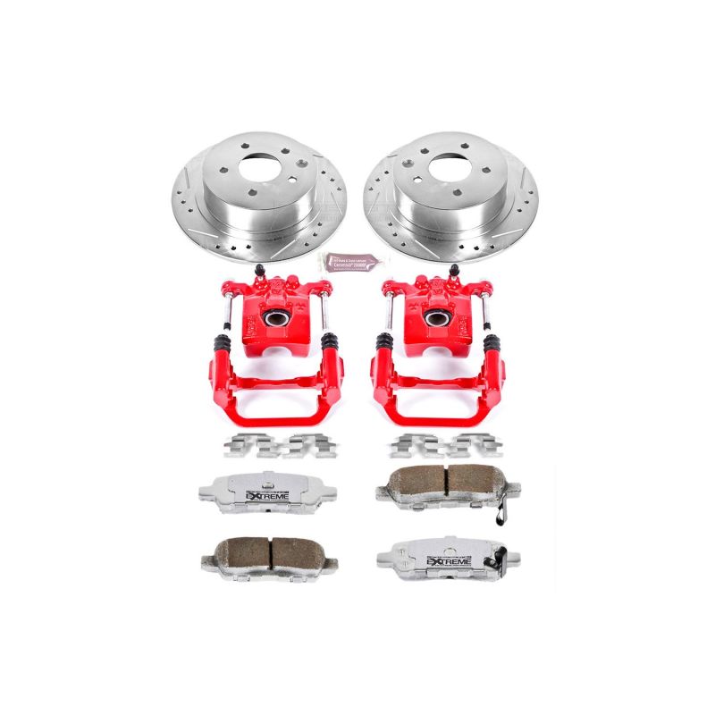 PSB Z26 Street Kit w/Cals - Power Stop 02-06 Nissan Altima Rear Z26 Street Warrior Brake Kit w/Calipers