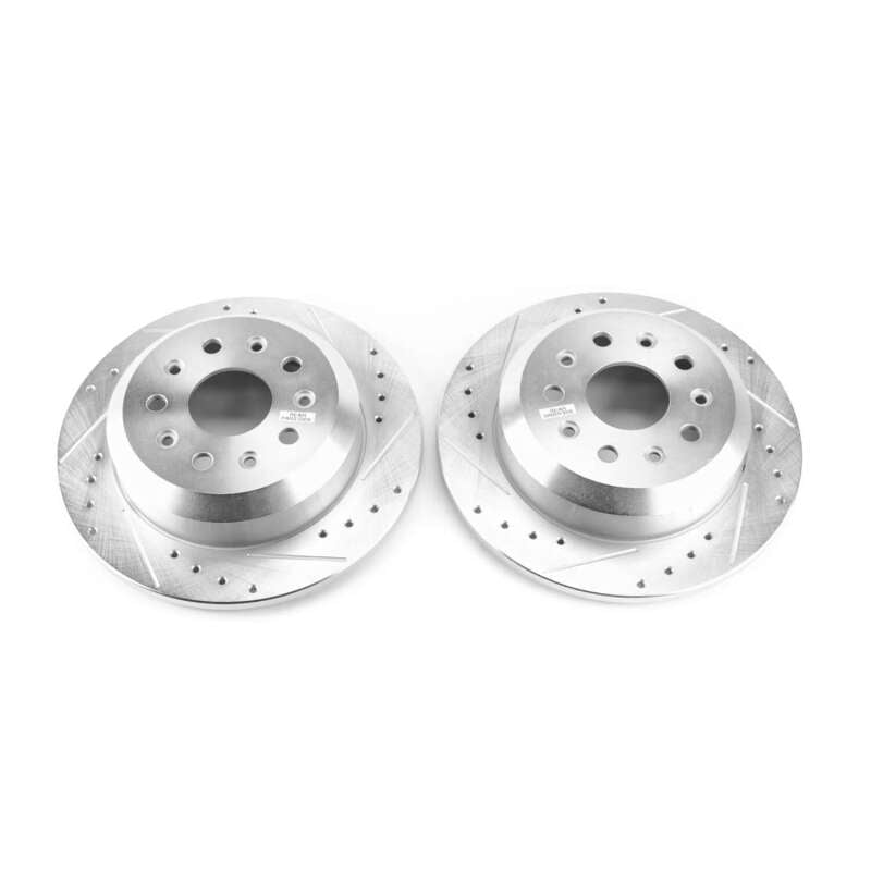 PSB Evolution Drill/Slot Rotor - Power Stop 2018 Jeep Wrangler Rear Evolution Drilled & Slotted Rotors - Pair