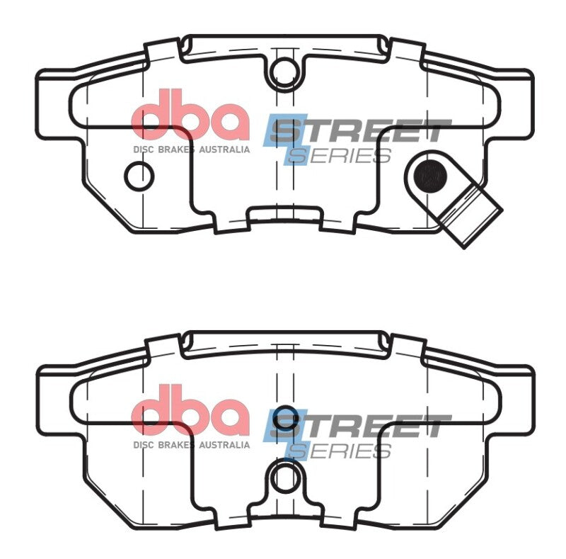 DBA Street Series Brake Pads - DBA 92-00 Honda Civic Si Street Series Rear Brake Pads