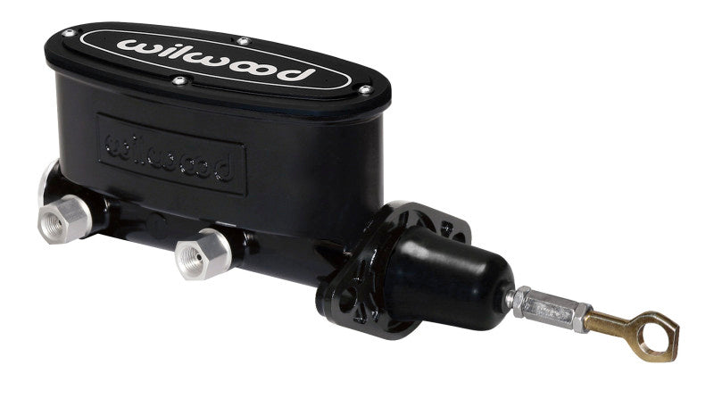 WIL Master Cylinder - Wilwood High Volume Tandem M/C - 7/8in Bore Black-W/Pushrod - Early Mustang