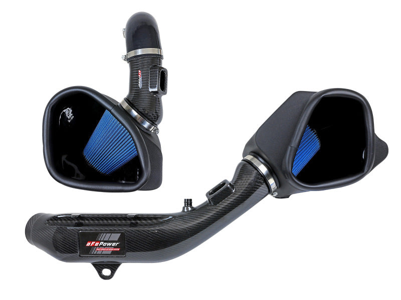 AFE Track Series Intake - aFe Track Series Stg 2 Carbon Fiber Intake w/Pro 5R Media 15-20 BMW M3/M4(F80/82/83) L6-3.0L(tt) S55