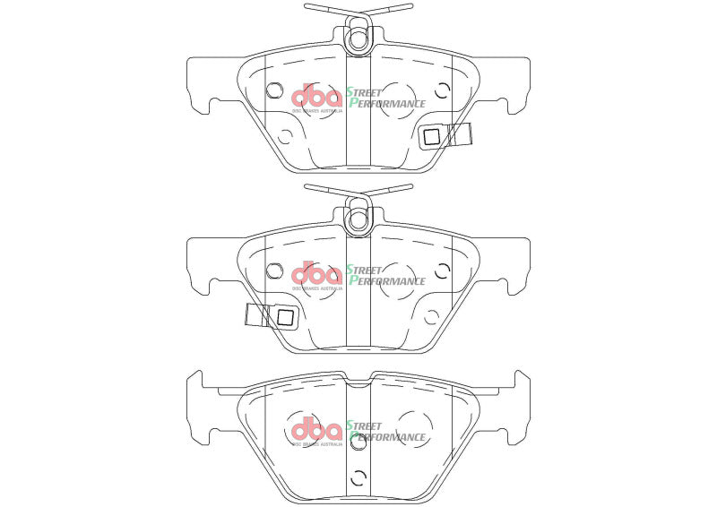 DBA SP Performance Brake Pads - DBA 2018 Subaru Impreza 1.6L/2.0L / 15-21 Subaru Levorg VM 1.6L Turbo SP Performance Rear Brake Pads