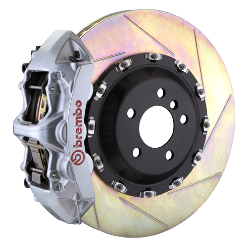 BRB Big Brake Kits - Brembo 03-13 Flying Spur Front GT BBK 6 Piston Cast 411x34 2pc Rotor Slotted Type1 -Silver