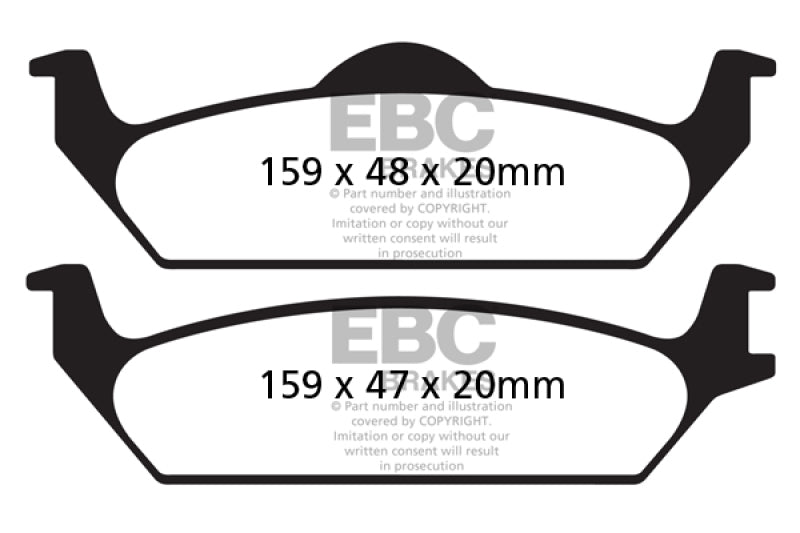 EBC Ultimax2 Brake Pad Sets - EBC 03-04 Dodge Dakota 2WD 3.9 Ultimax2 Rear Brake Pads