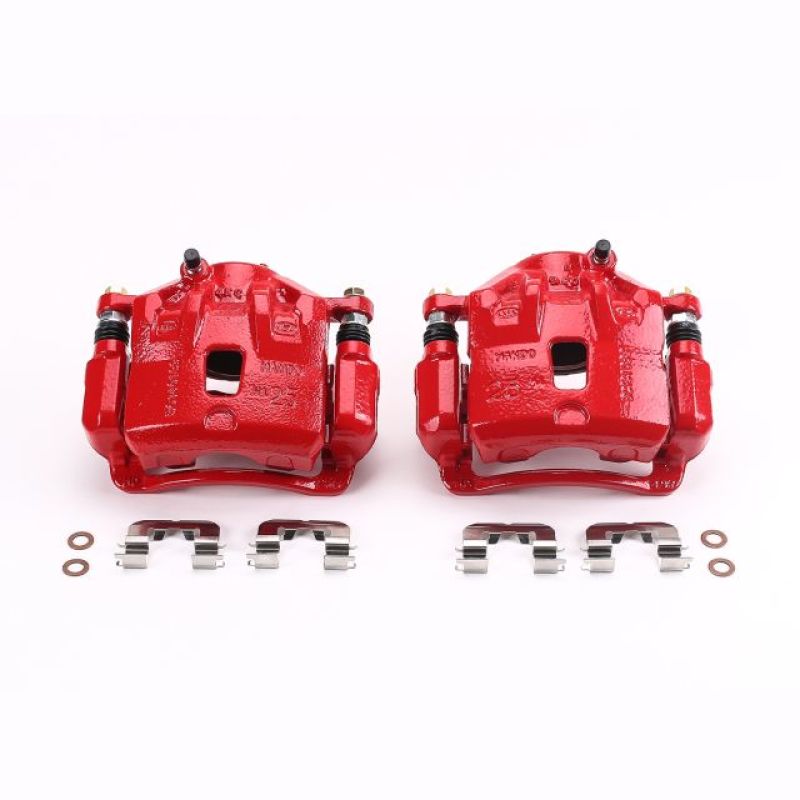 PSB Red Calipers - Power Stop 13-16 Hyundai Elantra Front Red Calipers w/Brackets - Pair
