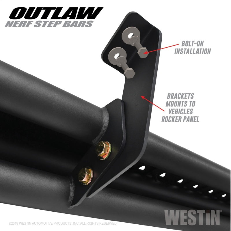 WES Nerf Bars - Outlaw - Westin 2019 Dodge Ram Crew Cab ( Excludes 1500 Classic) Outlaw Nerf Step Bars