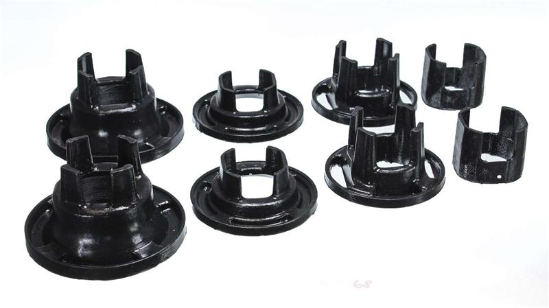 ES Subframe Bushings - Black - Energy Suspension 10 Chevy Camaro Black Rear Sub-Frame Mount Insert Bushing Set