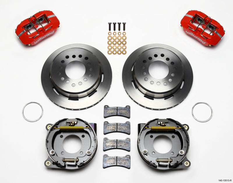 WIL Dynapro Brake Kit - Wilwood Dynapro Low-Profile 11.00in P-Brake Kit - Red BOP Axle 2.75in Bearing 2.75 Offset