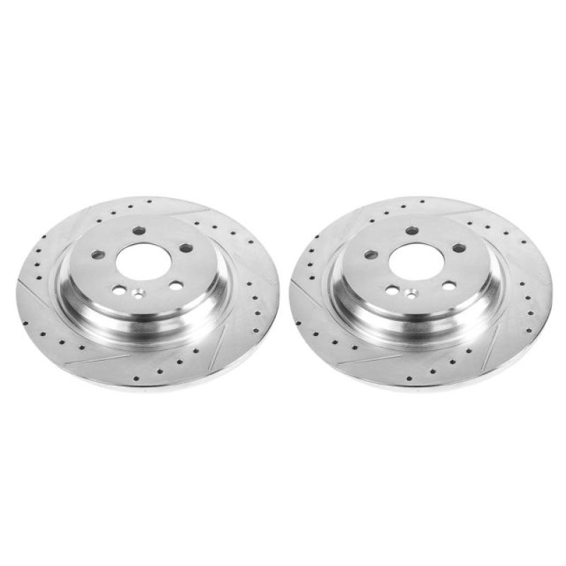 PSB Evolution Drill/Slot Rotor - Power Stop 00-03 Mercedes-Benz ML55 AMG Rear Evolution Drilled & Slotted Rotors - Pair