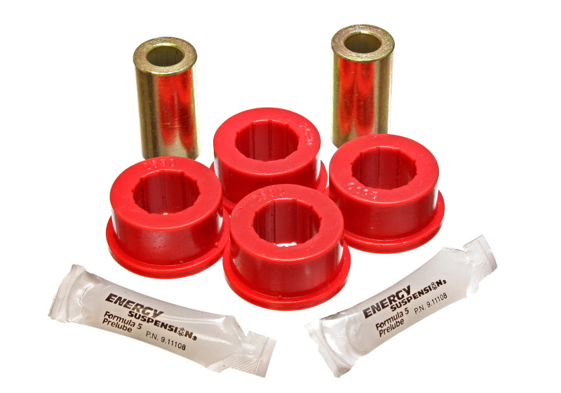 ES Track Arm Bushings - Red - Energy Suspension 05-13 Ford Mustang Red Rear Track Arm Bushing Set