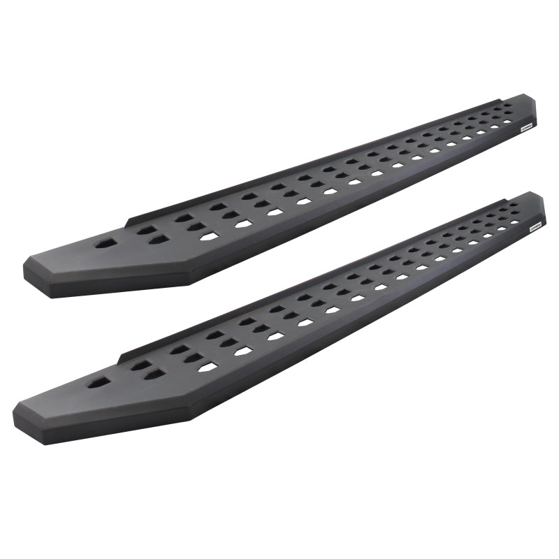 GOR RB20 Boards - Tex Black - Go Rhino 2022 Toyota Tundra DC 4dr Kit w/RB20 Running Board + Brkts + 4 RB20 Drop Steps - Tex. Blk