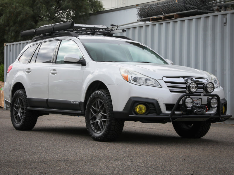 AFE Off-Road Sliders - aFe POWER 10-14 Subaru Outback H4 2.5L / H6 3.6L Terra Guard Trail Steps - Black