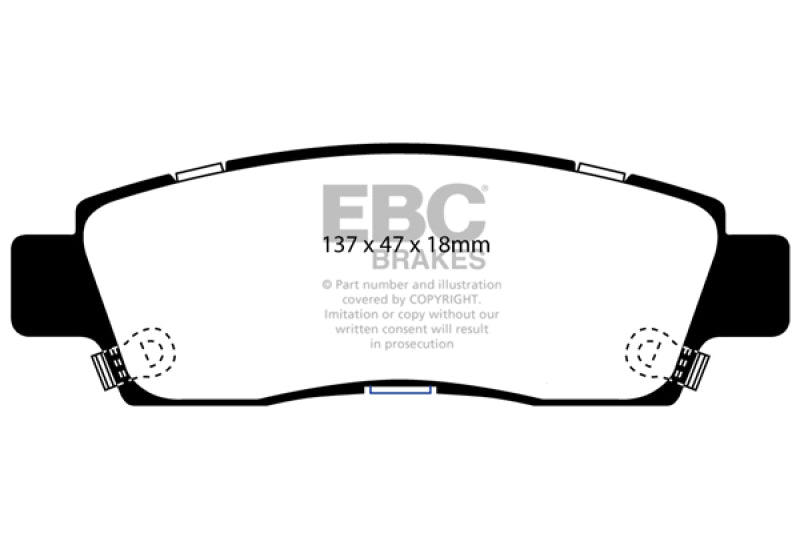 EBC Redstuff Brake Pad Sets - EBC 03-05 Chevrolet SSR 5.3 Redstuff Rear Brake Pads